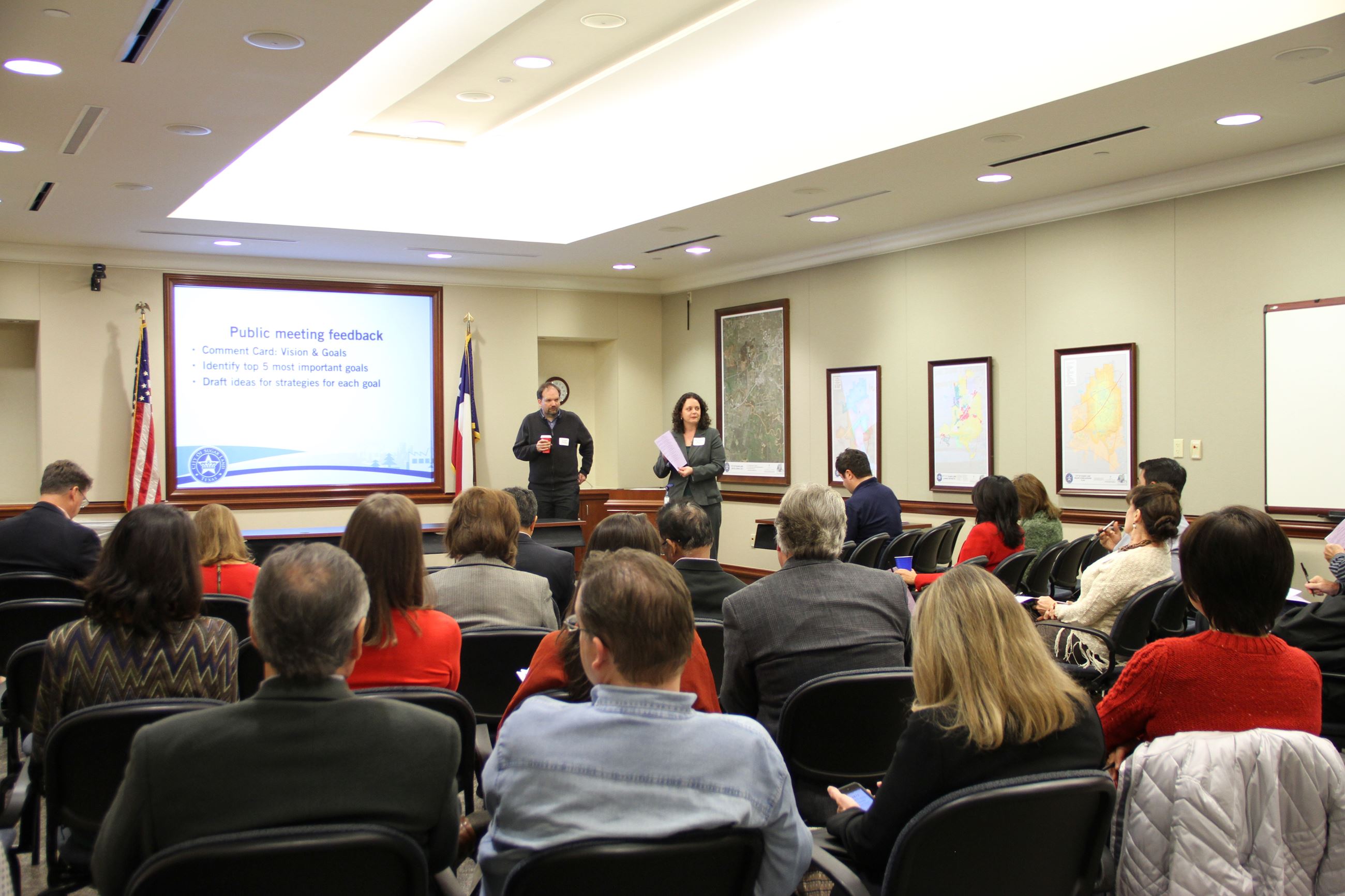 Residents discussing at Public Meeting