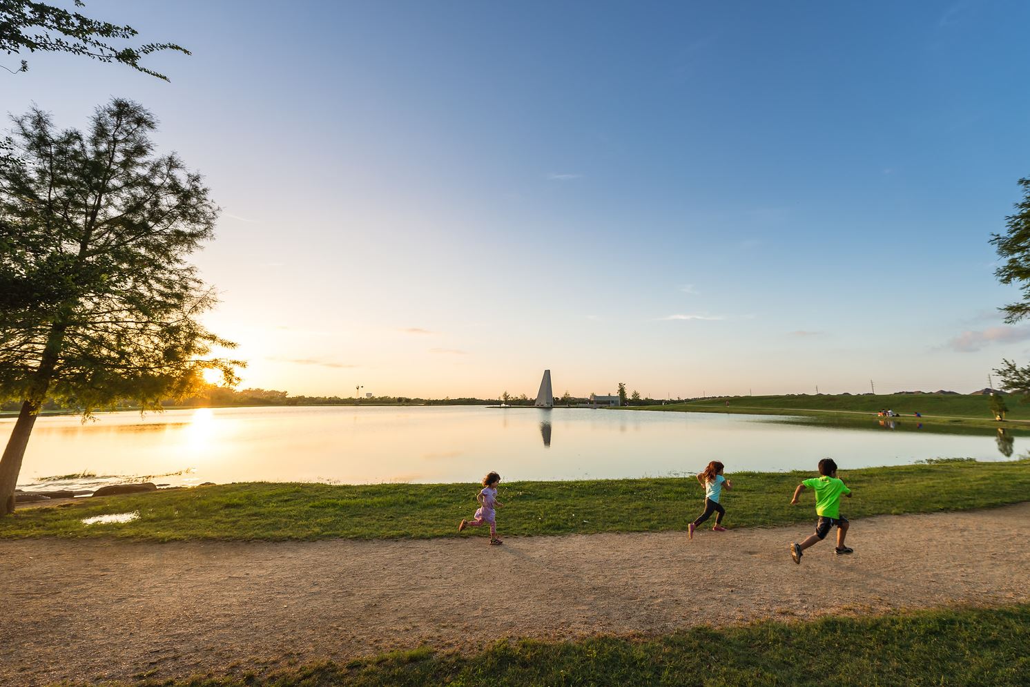 Memorial Park at Sunset
