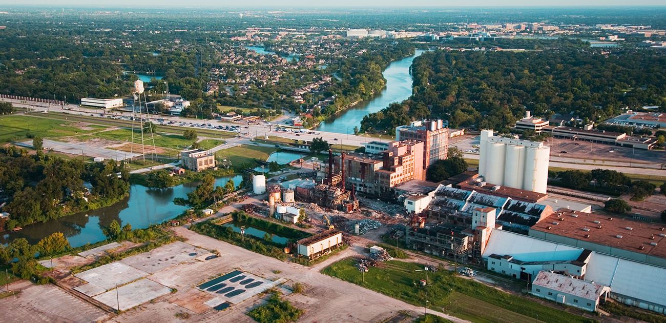 Aerial of Imperial Sugar Complex