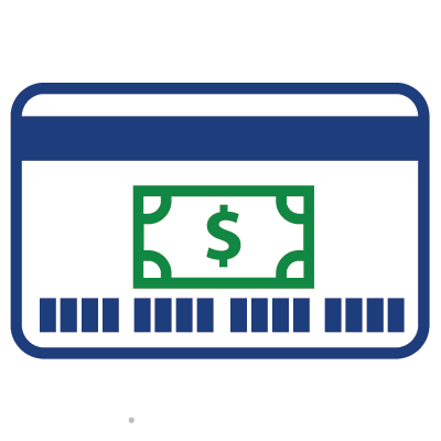 Pay with your American Express, Discover, MasterCard, or Visa credit card.