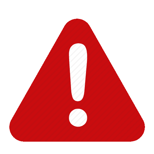 Webiste red triangle exclamation point