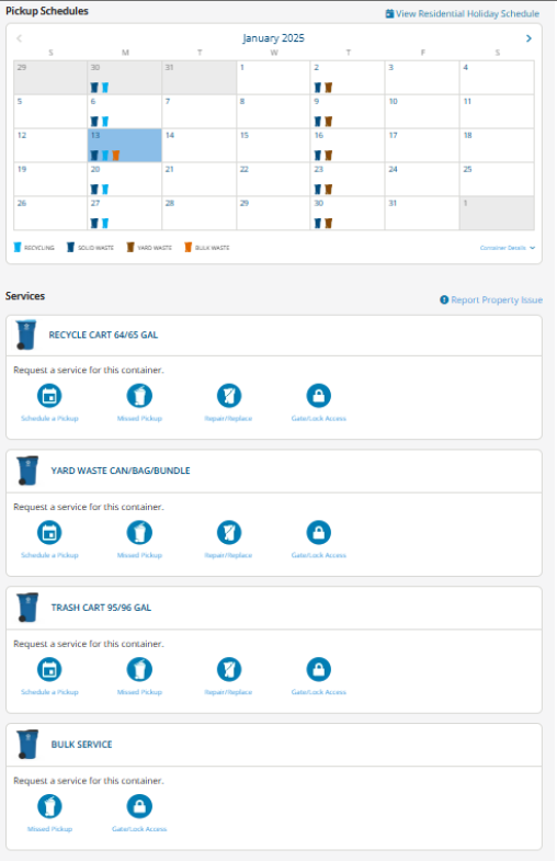 Example login display part 2 for account holders