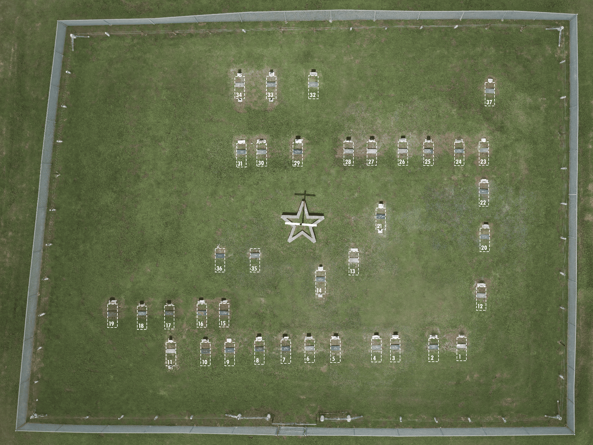 Cemetery aerial image