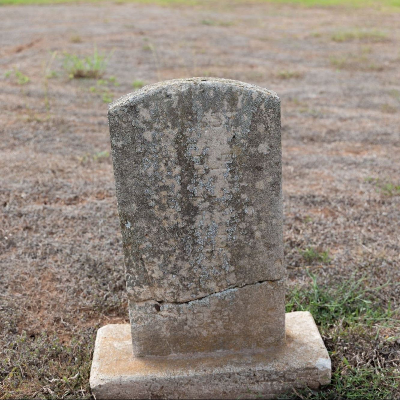 Pre-Restoration of August Doble's gravestone in 2023