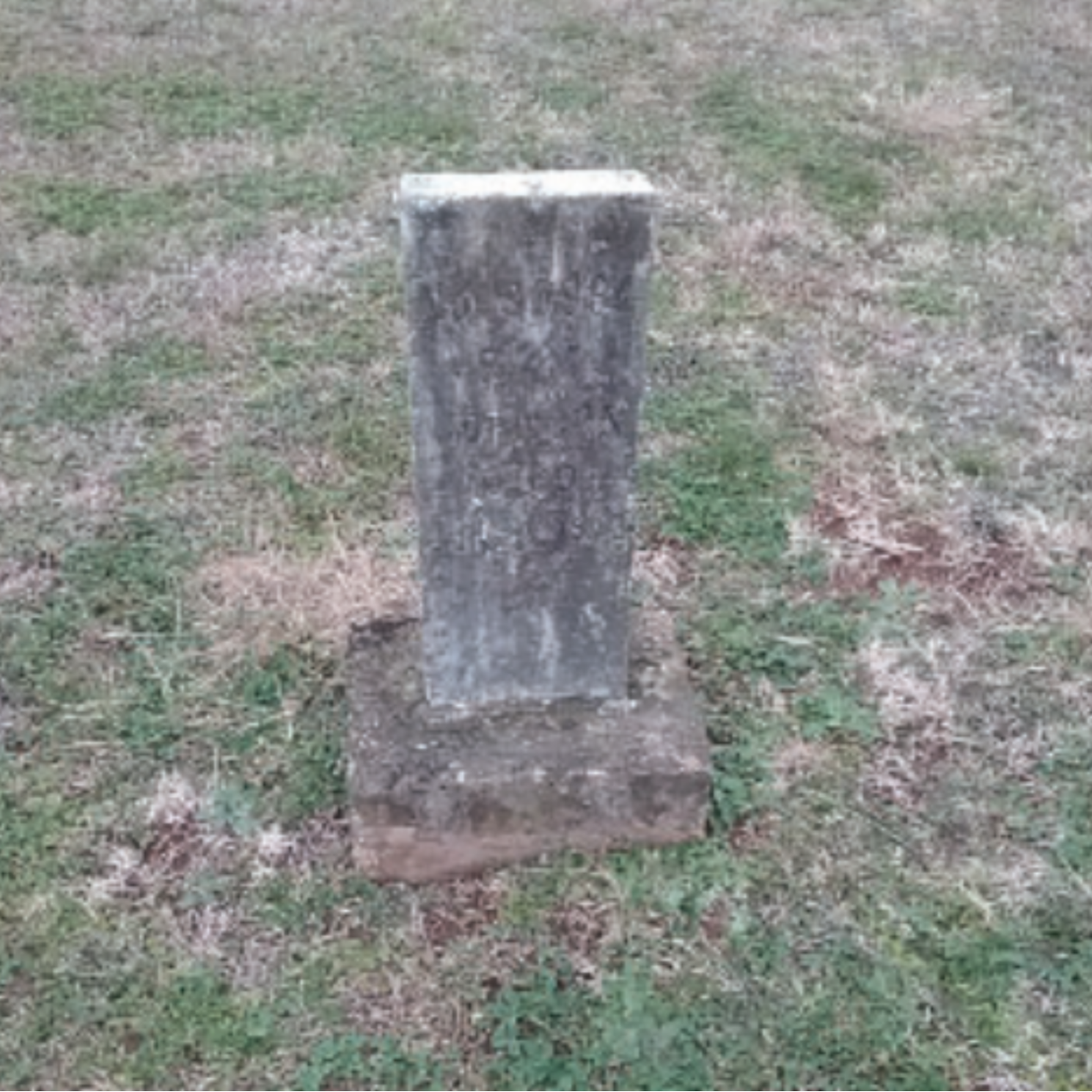 Pre-Restoration of Sam "Will" Johnson's gravestone in 2023