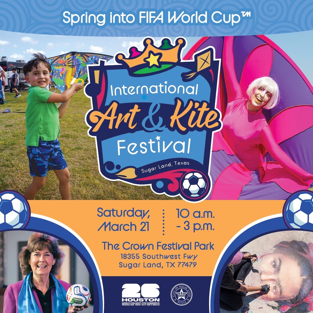 International Art and Kite Festival 2026. March 21 10 a.m. - 3 p.m. at the Crown Festival Park